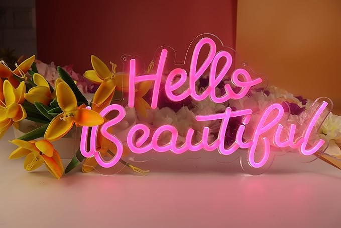 Lighted Neon Sign, 17.55 Inch LED Wall Décor with USB Power