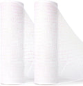 Ribbli 2 Rolls White Mesh Ribbon,10 inch x 30 feet(10Yard) Each Roll,Metallic White with Iridescent Foil,Christmas Ribbon for Wreath Swags and Decorating
