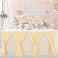 6ft Champagne Table Skirt for Rectangle Tables or Round Tables Champagne Tutu Tulle Table Skirt Cloth for Wedding Baby Shower Birthday Party Dessert Buffet Banquet Decorations