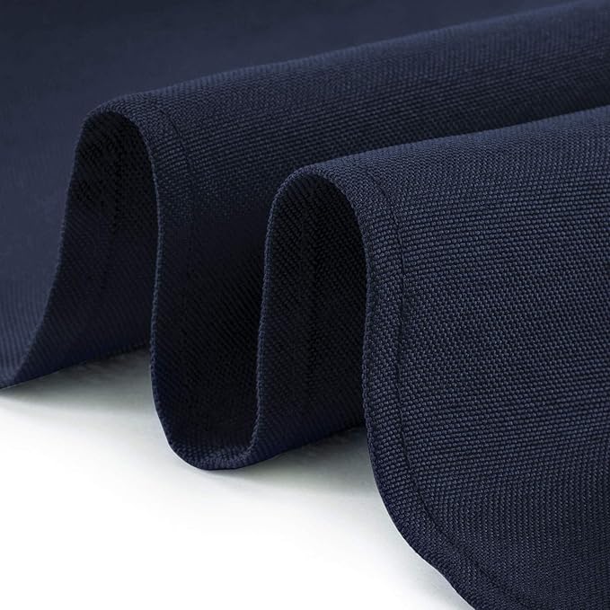 Lann's Linens - 10 Premium 90" x 156" Tablecloths for Wedding/Banquet/Restaurant - Rectangular Polyester Fabric Table Cloths - Navy Blue