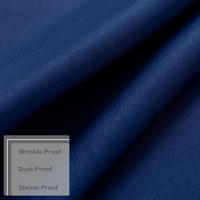 Small Square Navy Tablecloth 24 x 24 Inch Polyester Fabric Washable Table Cover Decorative Wrinkle Resistant Solid Color Table Cloth for Nightstand Party Wedding Camping