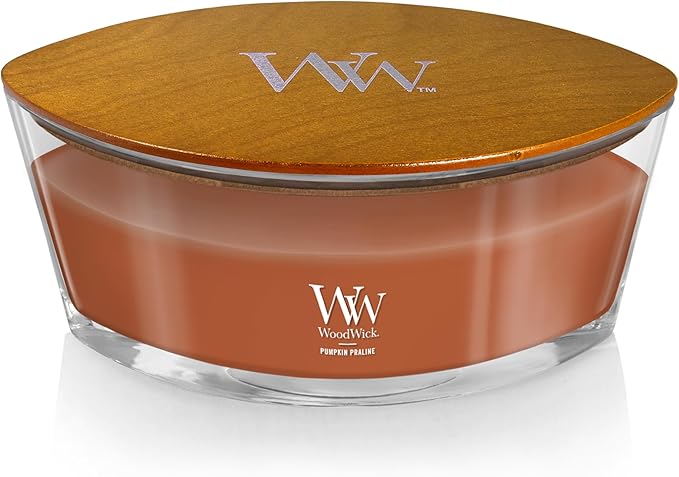 Jar Candle in Pumpkin Praline Scent with Wooden Wick