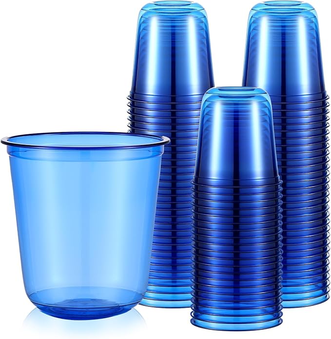 Plastic Wine Glasses 12 oz 50 Count Clear U-Shaped