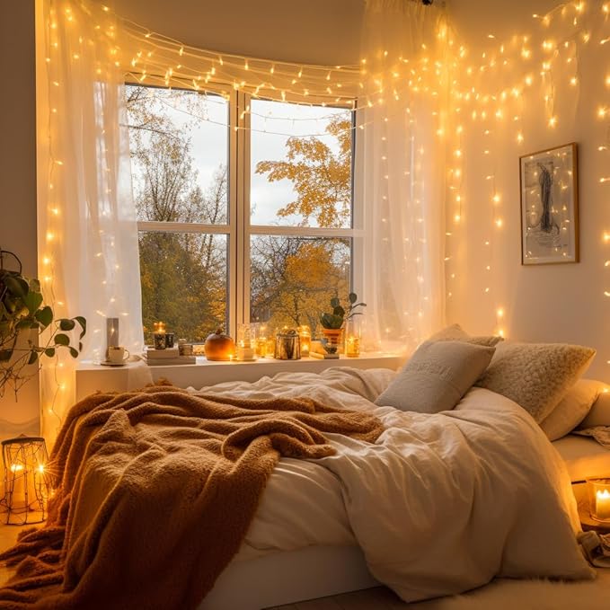 String Lights, 315 Ft Warm White LED Christmas Lights with Remote and Timer