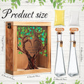 Wedding Sand Ceremony Vases Set with Wooden Shadow Box, White and Yellow Sand