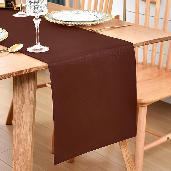 Farmhouse Chocolate Table Runner Dining Table Runners 48 Inches Long Coffee Table Runner for Dresser Living Room Bedroom Holiday Party Banquet 12X48 Inch