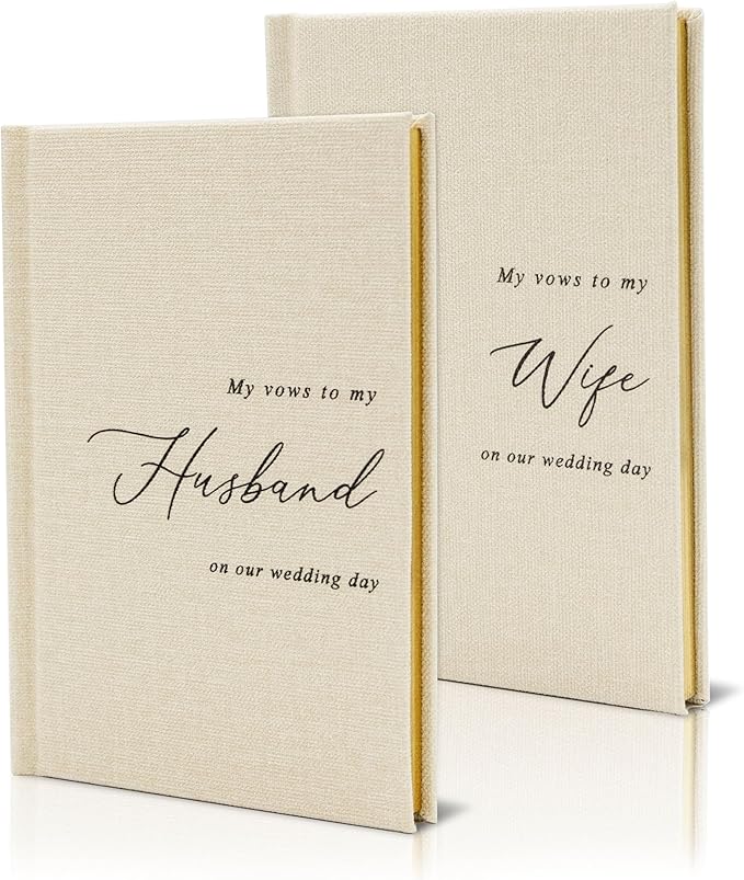 Event Party Supplies: Vow Book, 40 Lined Pages, Gold Gilded Edges