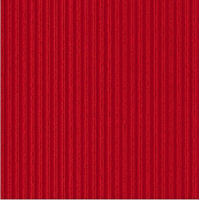 Ottomanson 2' x 16' Hallway Runner with Scraper Pile - Extra Durable Non-Slip Rug Mat for Indoor & Outdoor Use - Ideal for Kitchen, Entryway, Patio & Garage - High-Traffic Carpet, Red