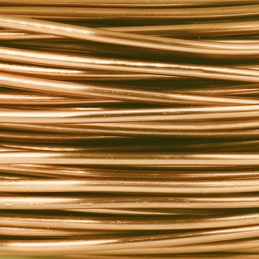 The Beadsmith Wire Elements Craft Wire – Tarnish Resistant, Soft Temper, Round, Gold Color – 0.41mm, 26 Gauge, 15 Yard Spool – Jewelry Making, Wire Wrapping, Floral, & Other DIY Crafts