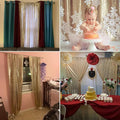 Sequin Backdrop Curtain, Champagne, 10 x 10 Ft, 1 Panel with Rod Pocket