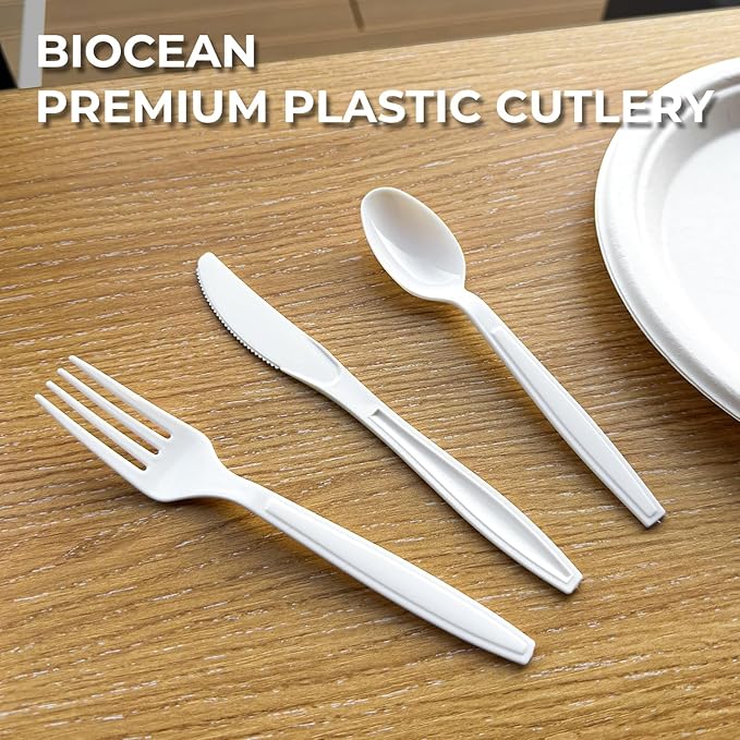 Plastic Forks, 600 Count Sturdy White Disposable Utensils
