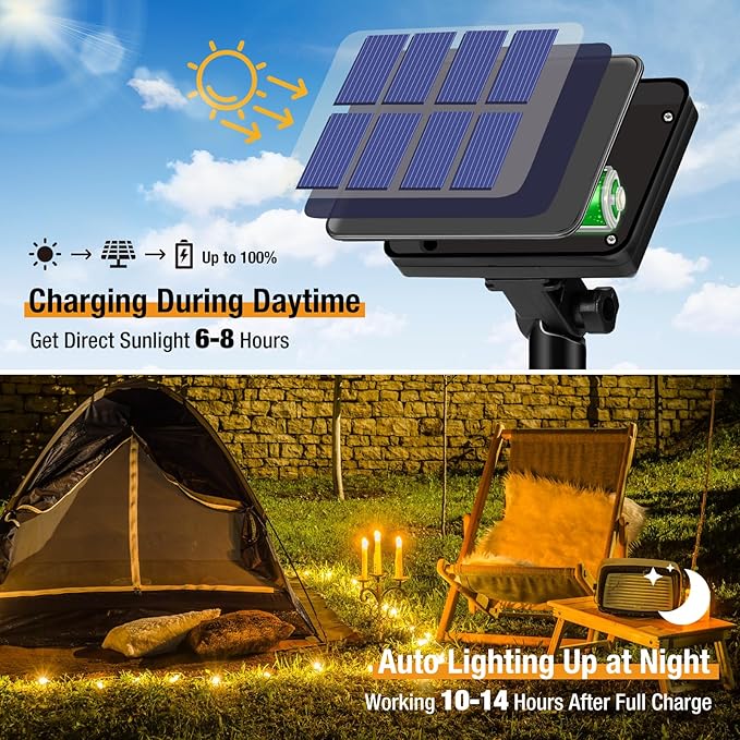String Lights 396 FT Solar Warm White Outdoor Fairy Set