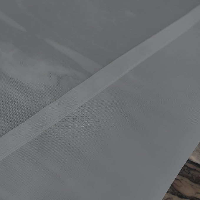 Window Gray Sheer Curtains 130 Inches Long 2 Panels Sheer Curtain Basic Rod Pocket Panel for Bedroom Children Living Room Yard Kitchen (Gray, 52" W x 130" L | 2 pcs)