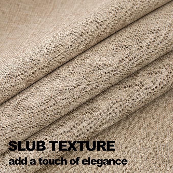 NLMUVW Linen Tablecloth for Rectangle Tables 96 Inch Burlap Textured Table Cloth Water Resistant Farmhouse Table Cover for Kitchen Dining Coffee, 54 x 96 Inch