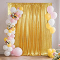 SquarePie Sequin Backdrop Curtain Less See Through Thick Background for Party 4FT x 8FT Gold