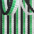 Black Green-Silver Party-Decorations Streamers Garland - 12pcs Graduation 2025 4-Leaf Clover Paper Streamer, Soccer Party Supplies Wedding Men Boys Birthday Baby Bridal Shower Banners Decor Ouruola