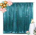 SquarePie Sequin Backdrop Less Transparent Background Sparkly Curtain for Wedding Party 6FT x 6FT Teal