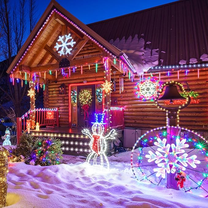 String Lights 164 ft, 500 LEDs, 16 Colors with Remote, Outdoor Use