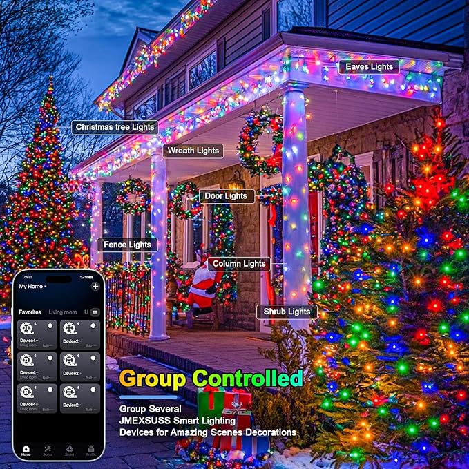 String Lights 264 ft RGB LED with Music Mode, Remote & Timer