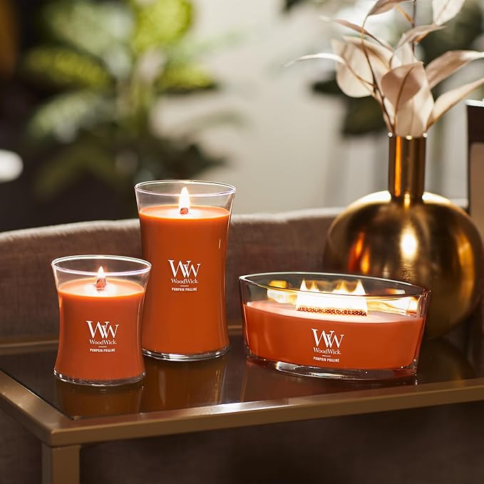 Jar Candle Pumpkin Praline Scent with Soy Blend Wax, Orange, 2.45 lb