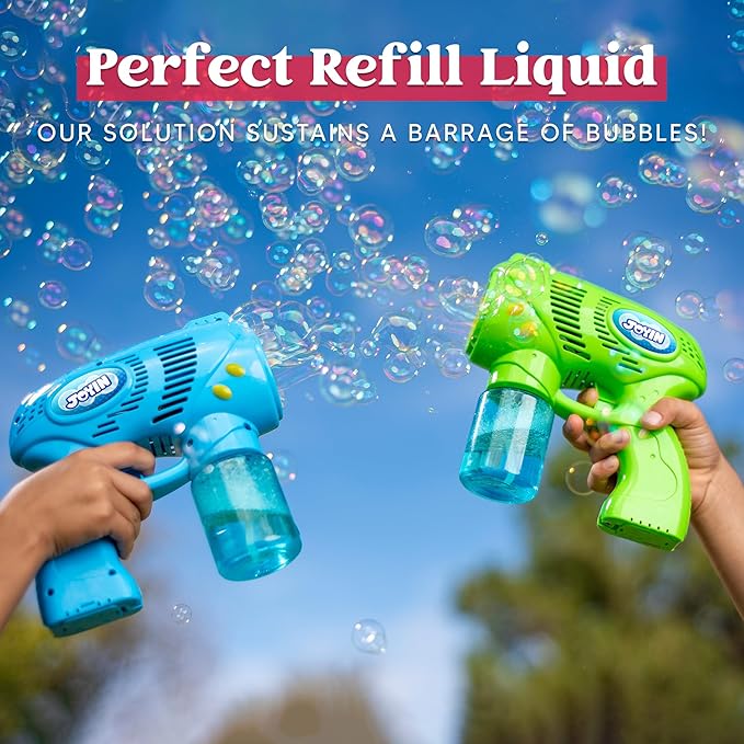 JOYIN 32 oz Bubble Solution Refills (Close to 1L/ 2.5 Gallon), Concentrated Solution for Bubble Machine, Wands, Blower, Easter (Yellow)