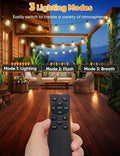 String Lights 50 Ft Waterproof Warm White LED Patio Lights with Remote