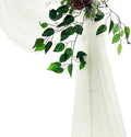 Backdrop Sheer Chiffon Drape Fabric, Ivory Glitter, 30 In x 40 Ft