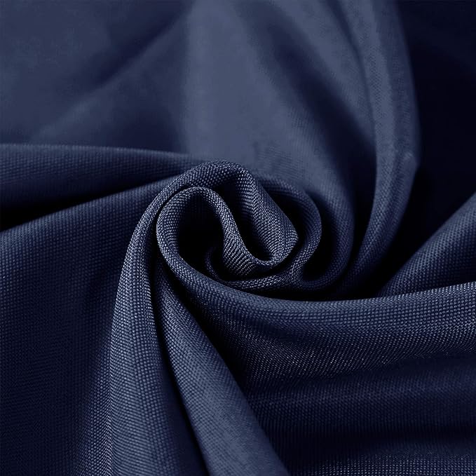 120 inch Round Tablecloth Washable Polyester Table Cloth Decorative Table Cover for Wedding Party Dining Banquet（120 inch,Navy）