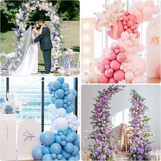 Background Support Equipment: White Metal Wedding Arch Stand, 7.2 ft