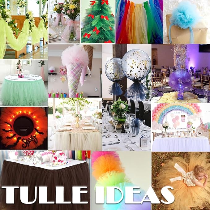 Emerald Green Tulle Fabric Rolls 54 Inch by 10 Yards Fabric Tulle Bolt for Wedding Christmas Decorations Gift Wrapping DIY Tutu Baby Shower Table Skirt Birthday Party Craft Supplies