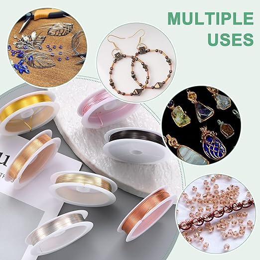 1 mm/18 Gauge Copper Wire for Jewelry Making, 5.2FT Copper Beading Craft Wire for Jewelry/Weaving/DIY Crafting/Planting, Color-Retaining [1.6M, Light Golden]