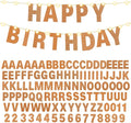 TaoBary 112 Pcs DIY Letter Kit Glitter Customizable Banner Letters Include 107 Letters and Numbers 3 Rope and 2 Needles for Birthday Halloween Christmas Wedding Valentine Party Decor(Glitter Orange)