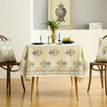 Tablecloth 67 x 67 Inch Square, Linen-Polyester Blend in Pale Yellow
