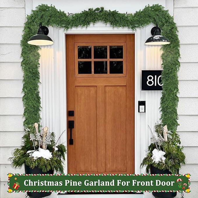 Artificial Pine Garland, 9 ft Green PE with 238 Sprigs