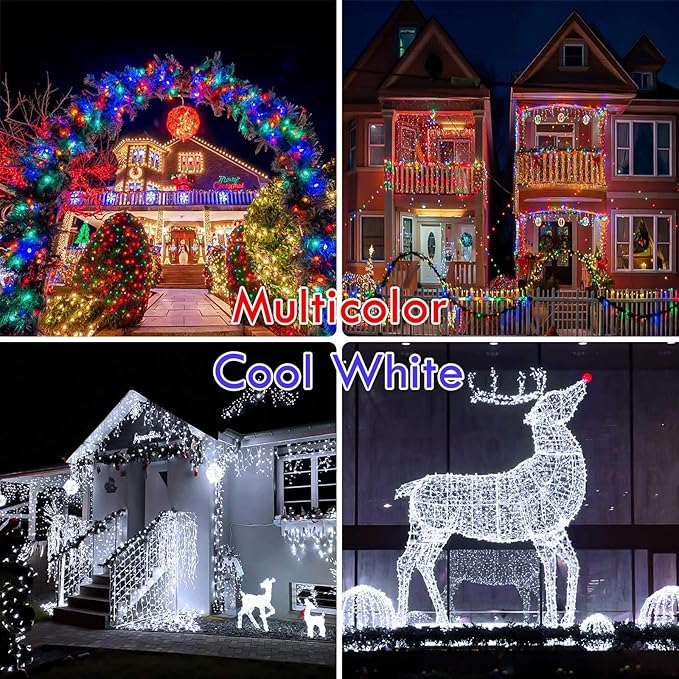 String Lights 33 FT, 100 LED Color Changing, 11 Modes, Timer