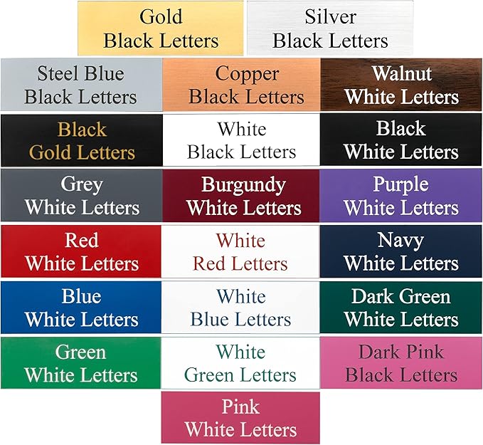 Custom Engraved Name Badges with Pin or Magnet Backing, 1" x 3" - Personalized Acrylic Name Tag with 15 Font Options and 21 Color Options - 1 Tag