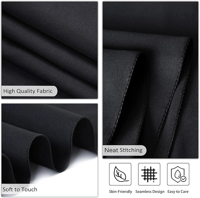 12 Pack Black Round Tablecloth 90 Inch Black Table Cloth Stain and Wrinkle Resistant Reusable and Washable Polyester Fabric Table Covers for Buffet Wedding Party and Banquet