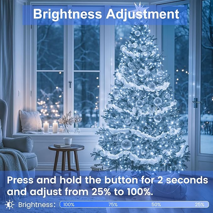String Lights 33 FT, 100 LED Color Changing, 11 Modes, Timer