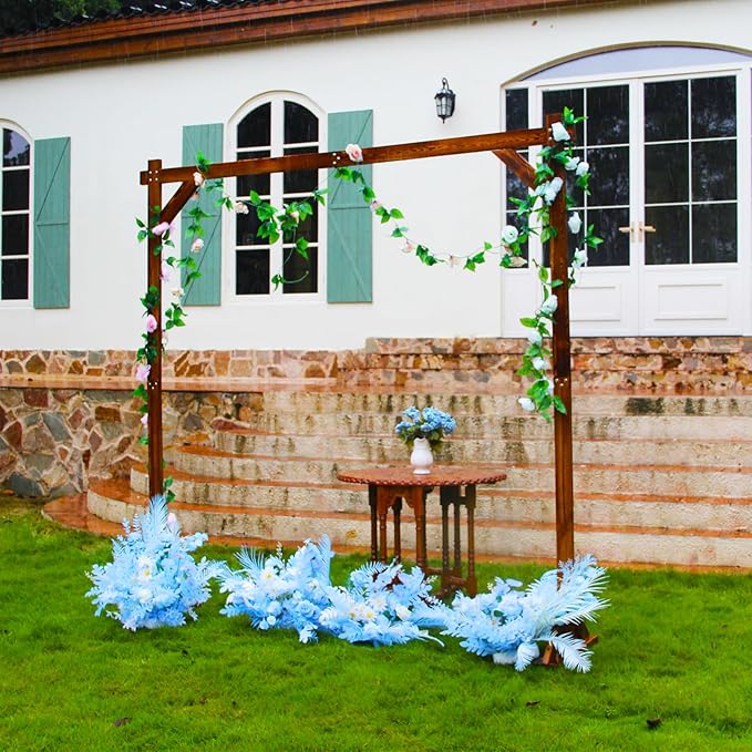 Wedding Arbor, 7.3 ft Solid Wood Square Arch, Detachable