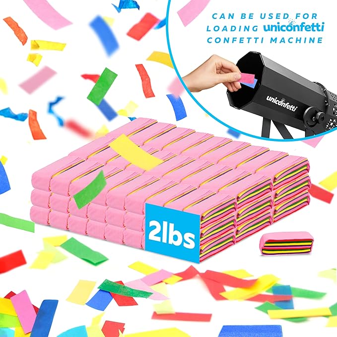 Confetti Paper, Multicolor Biodegradable, 2 lb Party Pack