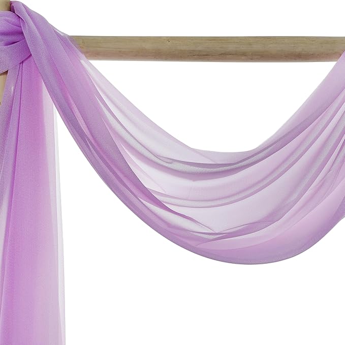 Backdrop Sheer Chiffon Drapery Fabric 30 x 50 Ft Orchid