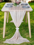 MDS Halloween Chiffon Table Runner - 15 Pack, 29 x 170 Inches, 14ft Each - Sheer Spooky Table Runners for Haunted House Parties, Trick-or-Treat Tables, Witchy Décor, Wedding & Events - Nude