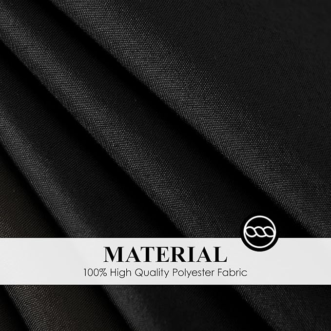 Round Tablecloth 2 Pack 90 Inch Black Tablecloths Washable Decorative Linen Polyester Table Clothes Cover for Dining Table Banquets Buffet Parties and Wedding