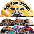 Custom Fans with Your Photo/Text - 13 Inch Personalized Folding Hand Fan for Line Dancing, Weddings, Parties | Decorative Gift for Women, Church Events & Dance Performances (5, 10 Inch)