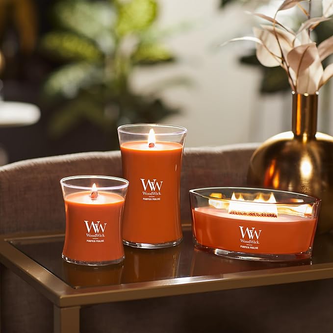 Jar Candle in Pumpkin Praline Scent with Wooden Wick