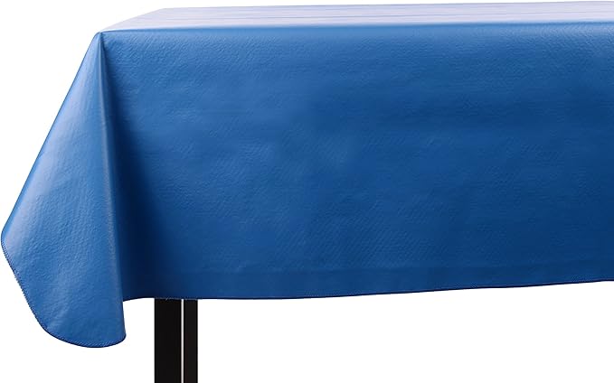 Vinyl Tablecloth 6.0 Gauge Royal Blue 52 x 108 Inch Rectangle