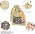 Gift Bags, 50 Count, 4 x 6 Inch Burlap and Organza Drawstring Pouches