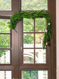 Garland 6 Ft Extra Full Dark Green Faux Cypress Pine for Christmas