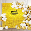 12PCS Gold Shimmer Wall Backdrop, Square Sequin Photo Backdrops Panel, Glitter Wall Background for Birthdays, Weddings, Graduation, Engagements, Disco Bachelorette Party Decoration (3FTx4FT)