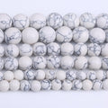 White Turquoise Stone Beads Gemstone Round Crystal Energy Jade Beads Stone Beads for Jewelry Making DIY Bracelet Necklace Jewelry Making 1 Strand 15.5inch 90PCS 4MM